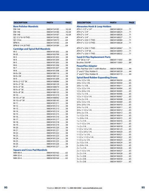 Merit Catalog M100 2009.qxd - Abrasive Specialties & Tools