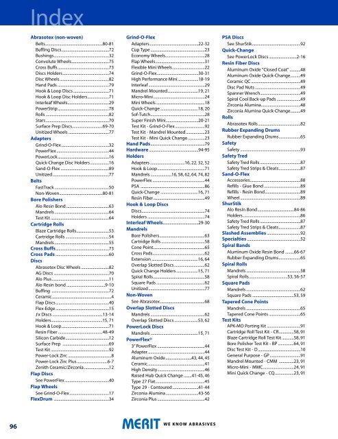 Merit Catalog M100 2009.qxd - Abrasive Specialties & Tools