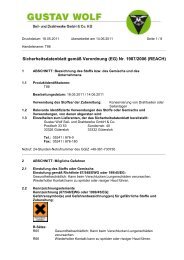 Sicherheitsdatenblatt T 86 Seilpflegemittel - Gustav Wolf