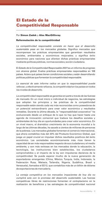 El Estado de la Competitividad Responsable - AccountAbility