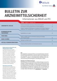 Bulletin zur Arzneimittelsicherheit - Ausgabe 4/2012 - Sindbad