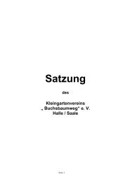 Vereinssatzung - Stadtverband der Gartenfreunde Halle/Saale e.V.