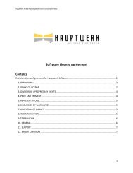 Hauptwerk Software End User License Agreement