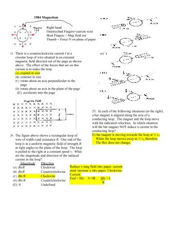 AP Multiple Choice Electromagnetism Electrostatic Answers