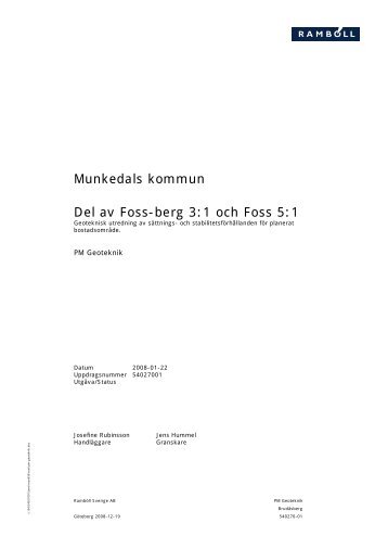 Munkedals kommun Del av Foss-berg 3:1 och Foss 5:1