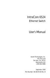 IntraCore 6524 Ethernet Switch User's Manual Ethernet ... - Asante