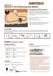 Mission 3: Die Bedeutung des Bodens - Bodenreise