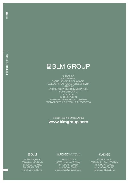 Issue n. 3 - Aprile 2005Download pdf - BLM GROUP