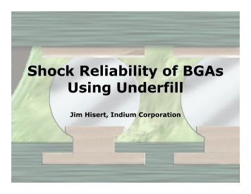 Shock Reliability of BGAs Using Underfill - SMTA
