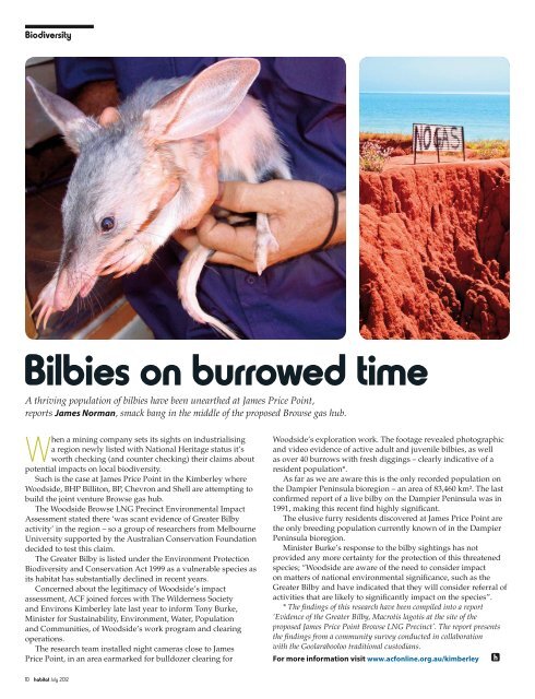 habitat July 2012 - Australian Conservation Foundation