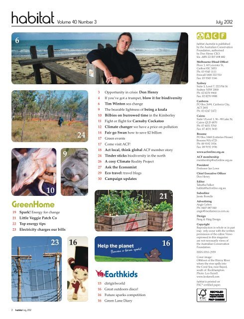 habitat July 2012 - Australian Conservation Foundation