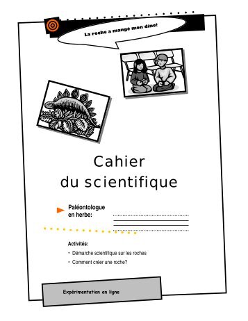 ROCHES-Cahier du scientifique 8½ X 11.pub - Science en ligne