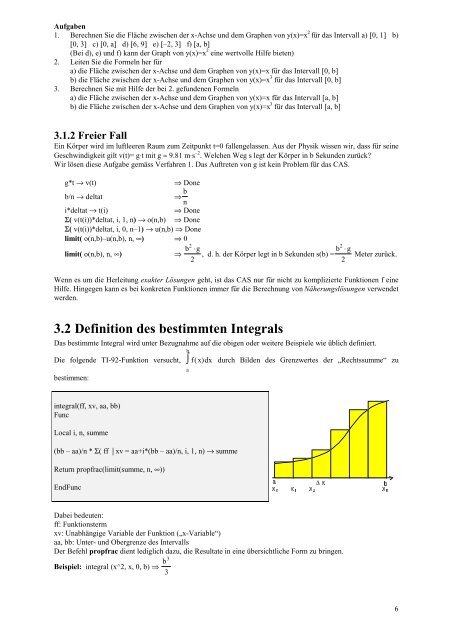 Teil 3: Integralrechnung