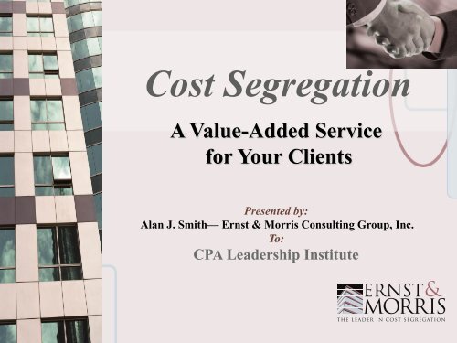 Cost Segregation Study - CPAReport