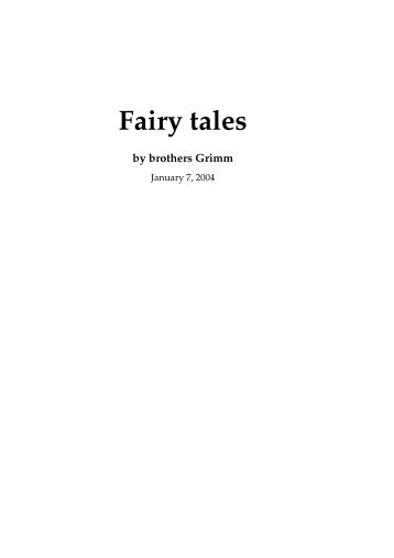 Fairy tales by brothers Grimm