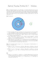 Algebraic Topology Problem Set 7 â Solutions - Neil Strickland