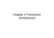 Chapter 4 Transceiver Architectures