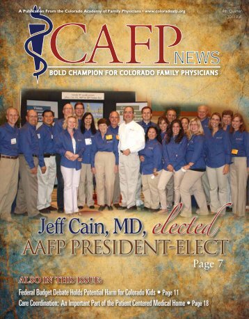 Jeff Cain, MD,elected - Colorado Academy of Family Physicians