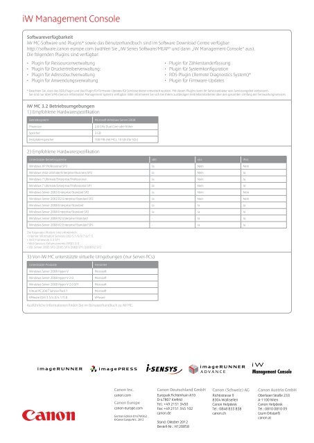 iW Management Console iWMC_brochure_8pp_DE_LR ... - canon.de