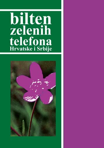 Bilten Zelenih telefona - ZaÃ…Â¡titarsko-ekoloÃ…Â¡ka organizacija Nobilis