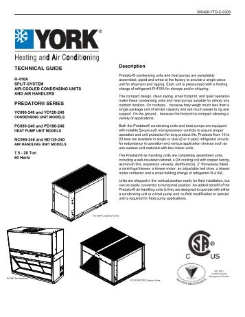 YTG, R-410A Split-System Air-Cooled Condensing ... - Usair-eng.com