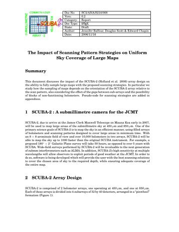 The Impact of Scanning Pattern Strategies on Uniform Sky ... - JACH