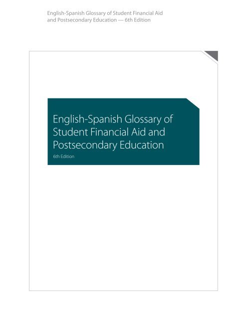 English Spanish Glossary Of Student Financial Aid And