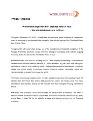 Press Release - Worldhotels