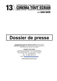 Dossier de presse - Festival TOUS ECRANS