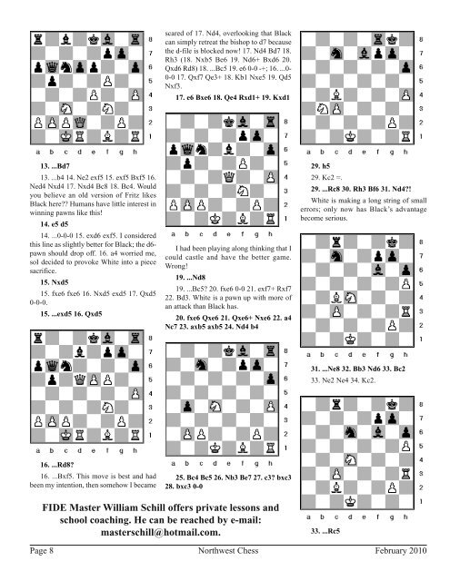 Kennedy "Kip" Poyser, 1945-2009, former NWC ... - Northwest Chess!