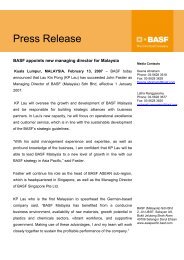 Press Release - BASF Asia Pacific