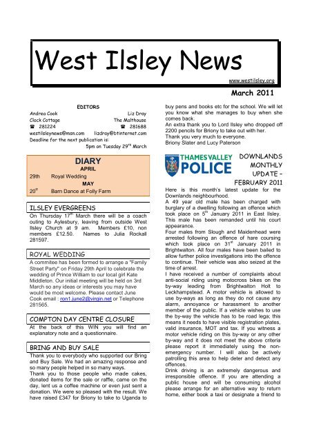 West Ilsley News