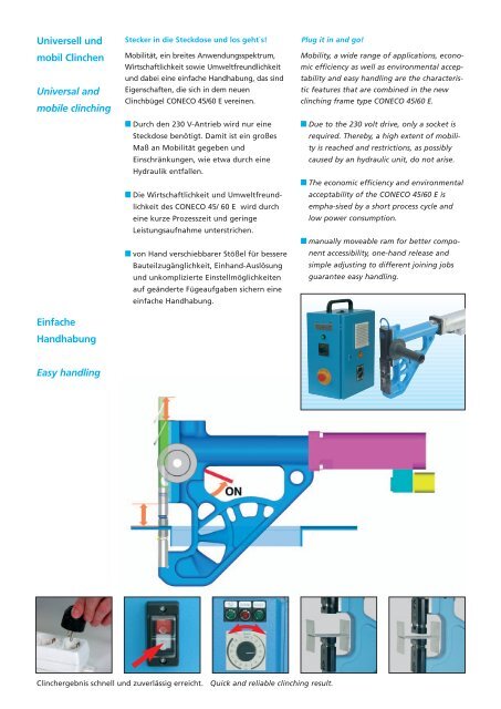 Mobiler Clinchbügel CONECO 45/60 Prospekt (PDF) - Eckold