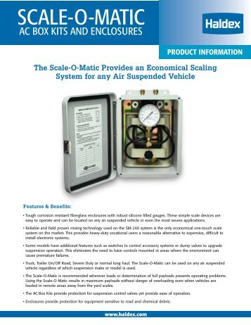 Scale-O-Matic Product Bulletin - Haldex