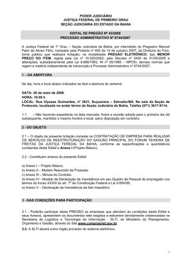 poder judiciÃ¡rio justiÃ§a federal de primeiro grau seÃ§Ã£o judiciÃ¡ria do ...