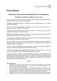 Press Release - Worldhotels