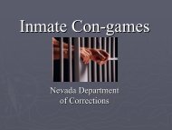 Be Aware of Con Games - Nevada Department of Corrections