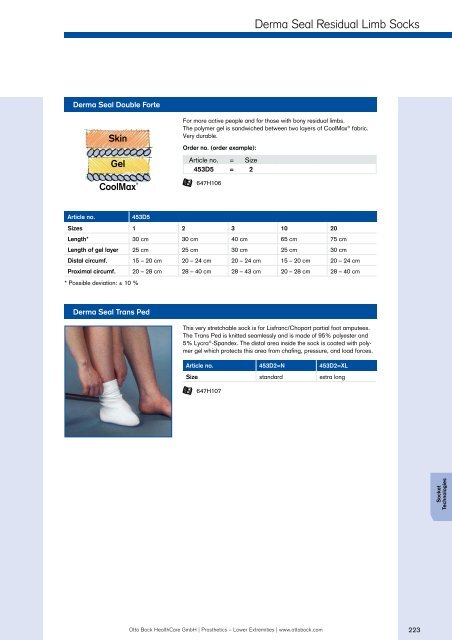 Prosthetics Lower Extremities - Kinetech Medical