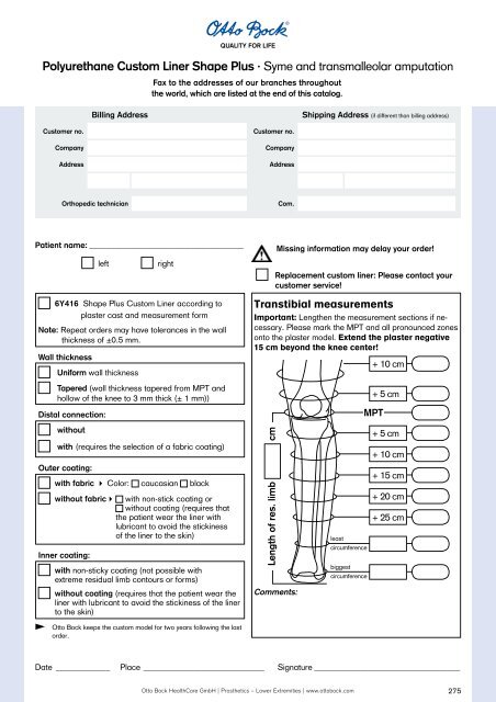 Prosthetics Lower Extremities - Kinetech Medical