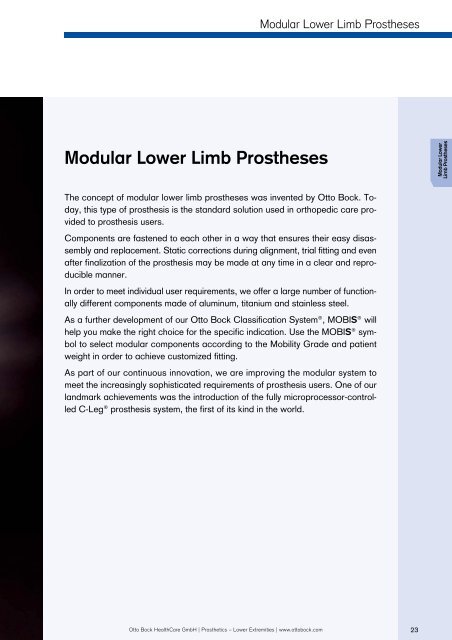 Prosthetics Lower Extremities - Kinetech Medical