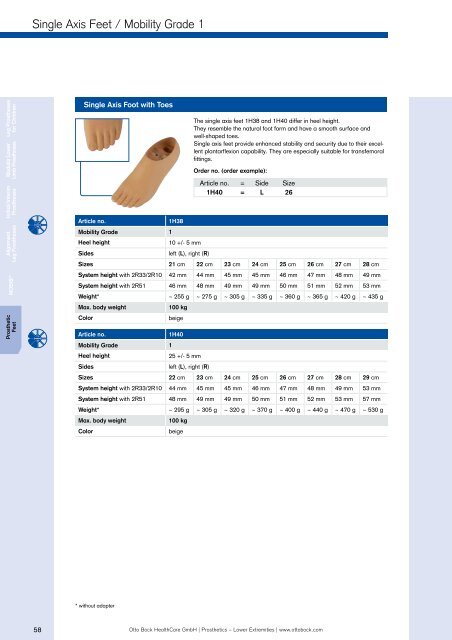 Prosthetics Lower Extremities - Kinetech Medical