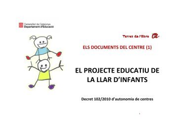 EL PROJECTE EDUCATIU DE LA LLAR D'INFANTS