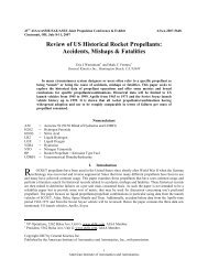 Review of US Historical Rocket Propellants: Accidents, Mishaps ...