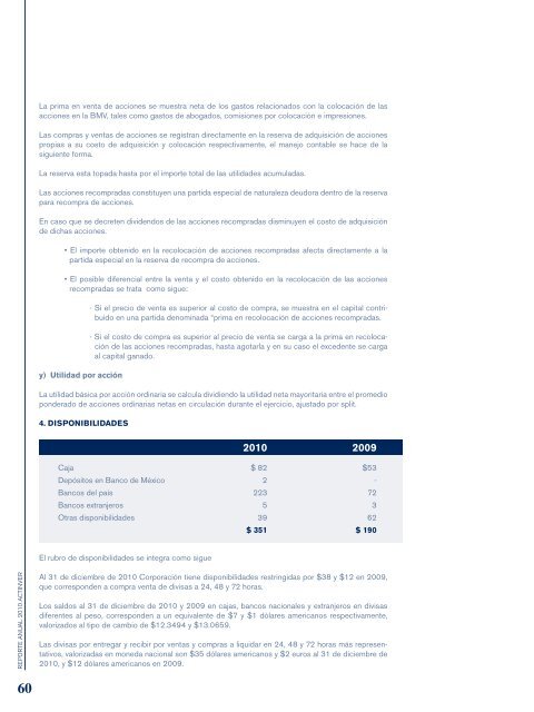 Reporte Anual 2010 - Actinver