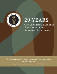 20 Years - The Leadership Alliance