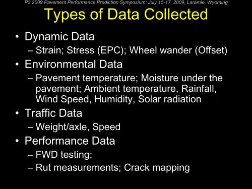 Data Collection and Performance Monitoring of an Instrumented ...