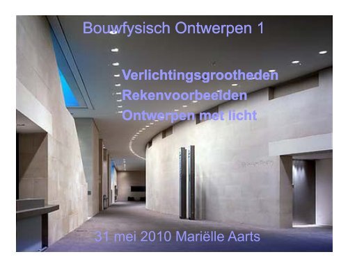 Bouwfysisch Ontwerpen 1