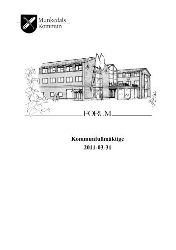 Kallelse med handlingar till kommunfullmÃ¤ktige 2011-03-31
