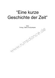 Eine kurze Geschichte der Zeit - Ãber Timing ... - Rumsdance.de