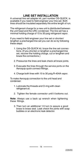 TECH - SPEC'S Technician's Pocket Guide - Hoshizaki America, Inc.